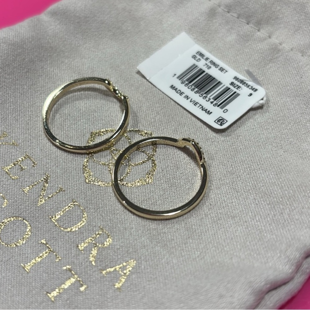 ✨FINAL HR TO BUY✨ NWT Kendra Scott Emilie Ring Kendra Scott Rings Gold Size 9 - Picture 7 of 9